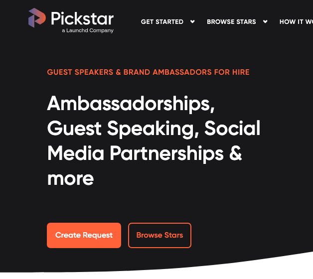 Pickstar talent and brand-ambassador platform