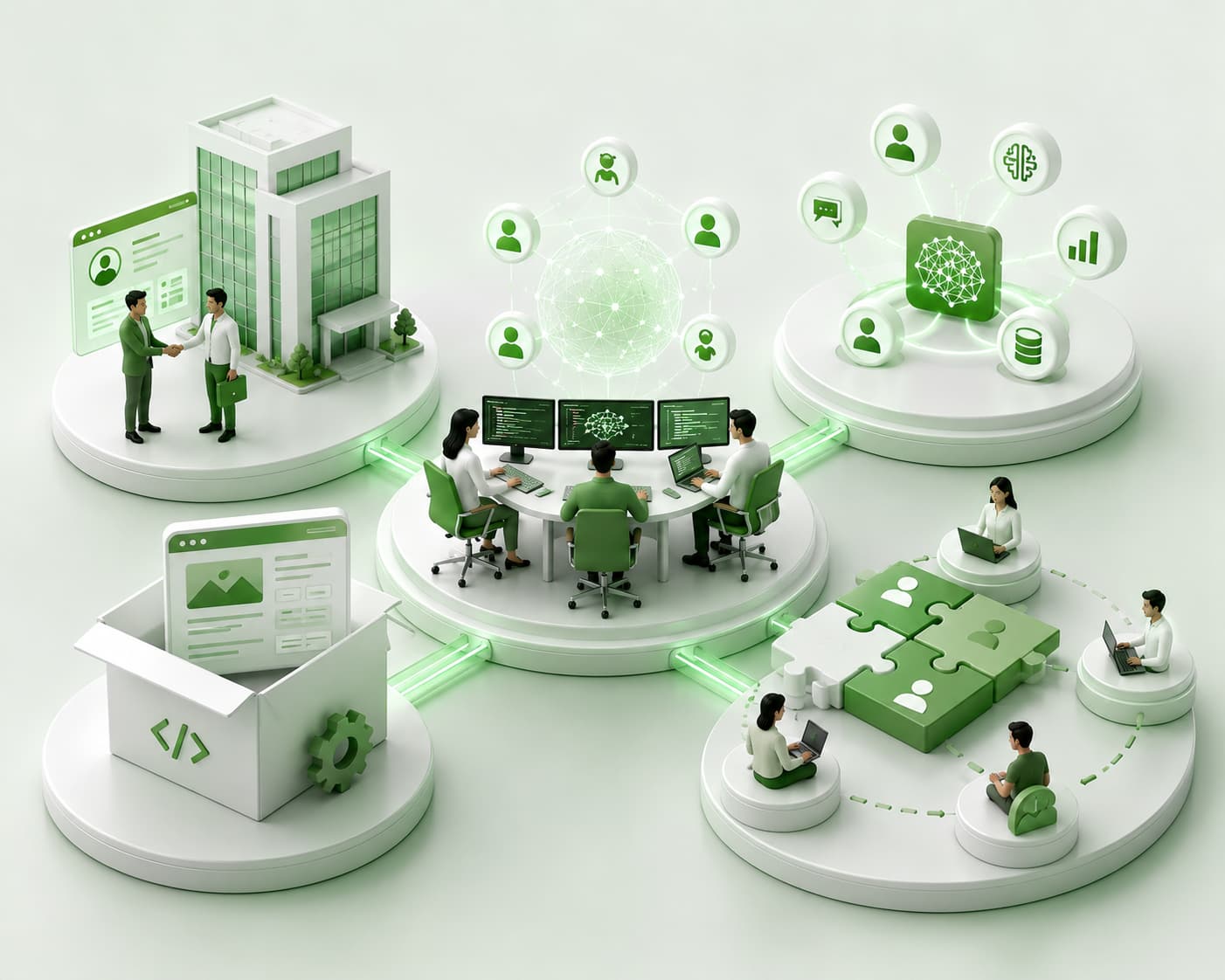 Startup founders launching a new AI-driven product to their first users